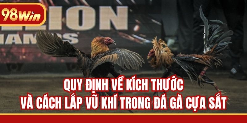 Quy định về kích thước và cách lắp vũ khí trong đá gà cựa sắt