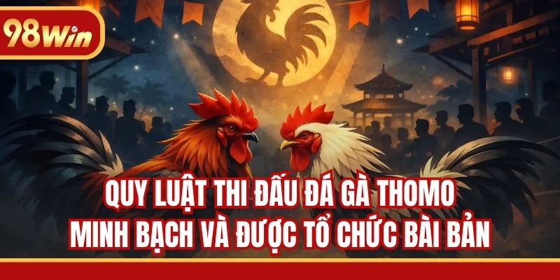 Quy luật thi đấu đá gà Thomo minh bạch và được tổ chức bài bản